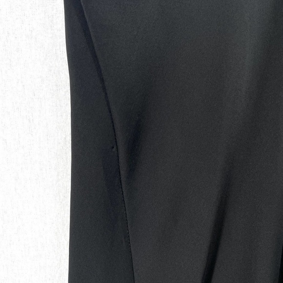 ANN DEMEULEMEESTER Dress Womens 40 Small Black Asymmetrical Neckline Silk Maxi - Picture 10 of 11
